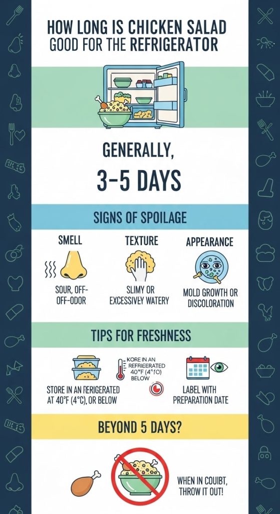 How Long is Chicken Salad Good for in the Refrigerator infographic